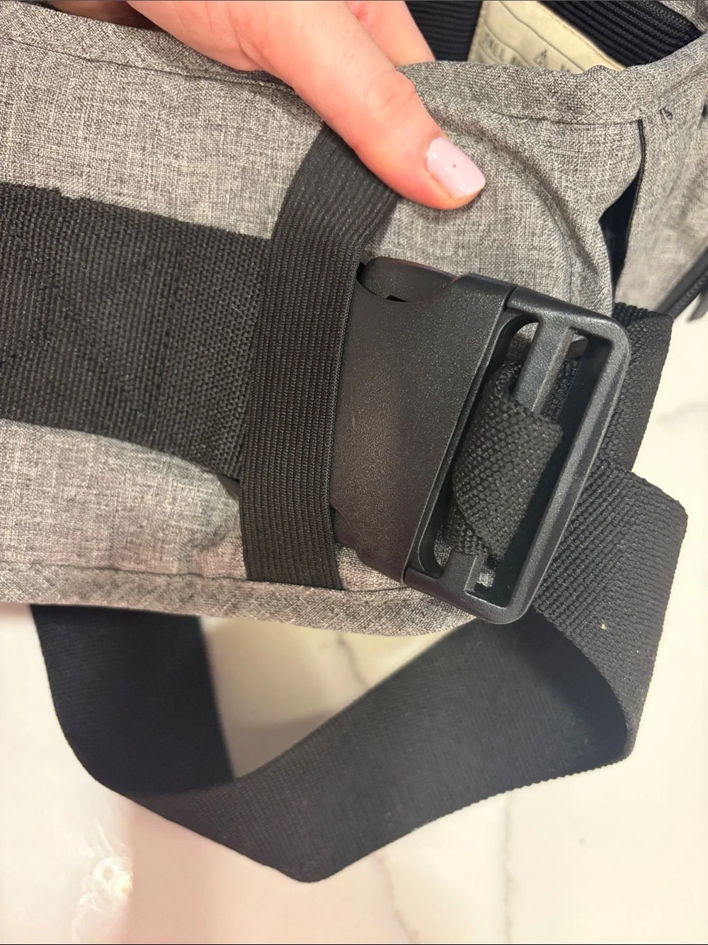 Gray baby belt hip Carrier